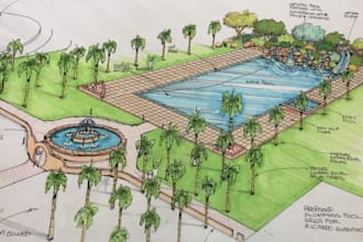 assess shop drawing and construction drawing swimming pool plan with cad design