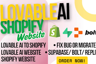 lovable ai to shopify fix replit base44 bugs shopify website design loveable
