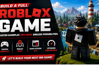 build a full roblox game, develop custom gameplay, and create roblox maps