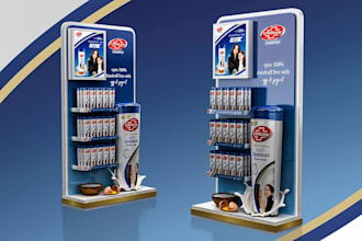 design professional 3d retail displays and posm