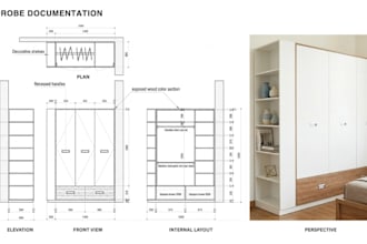 draft accurate autocad furniture millwork,cabinet shop drawing for manufacturing