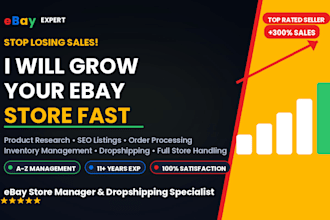 do complete ebay store management and dropshipping