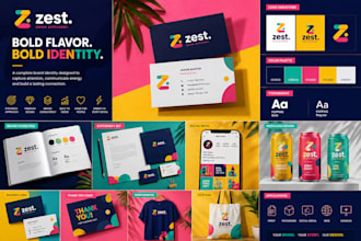 design business logo,brand identity and branding kit ,guideline