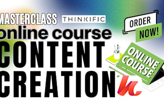 create online course content, elearning course curriculum, script, video, slides