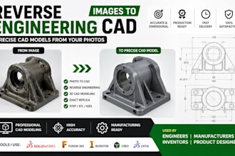 design reverse engineered mechanical parts from images into precise cad models