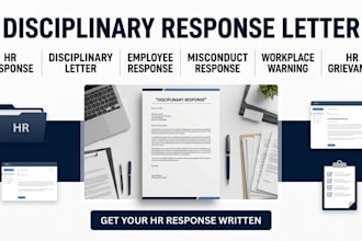 write a disciplinary response letter for a professional HR reply
