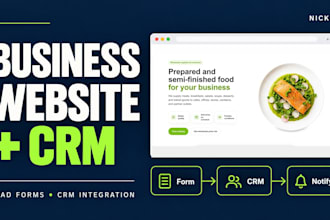 build a business website with lead capture and CRM integration