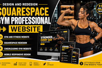 design squarespace gym website trainer fitness brand website redesign
