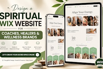 design custom spiritual wix website for coaches, healers and wellness brands