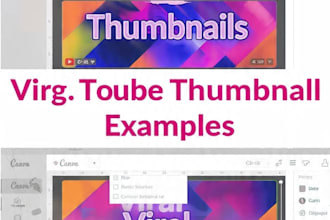 design viral youtube thumbnail and banner in canva