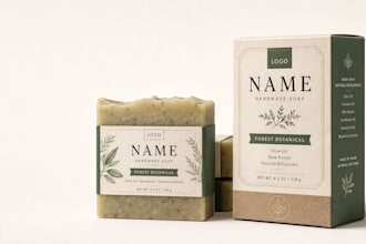 create handmade soap packaging, soap box, and product labels