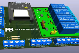 design esp32 iot pcb, schematic, layout and gerber files
