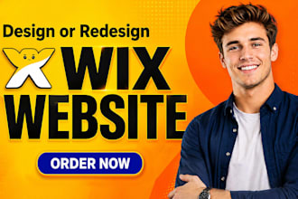 build wix website design, redesign wix website, wix landing page, wix studio