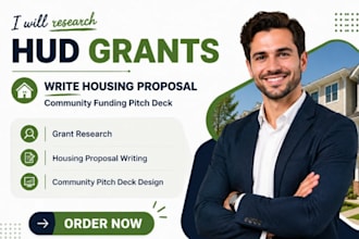 research hud grants write housing proposal design community funding pitch deck