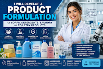 develop soap, detergent, laundry and toiletry product formulations