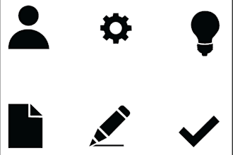 design  simple and modern custom icons set for web and apps