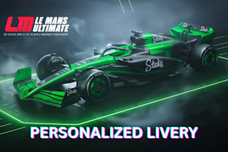 create custom livery design for le mans ultimate, acc, v4 and iracing