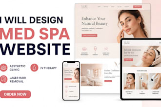 med spa website aesthetic website iv therapy website laser hair removal website
