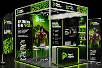 do trade show booth design, exhibition graphics and backdrops