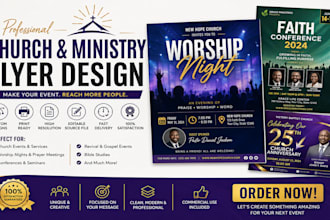 design professional church ministry and event flyers