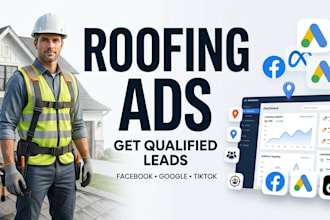 run roofing ads to generate qualified leads on facebook google and tiktok