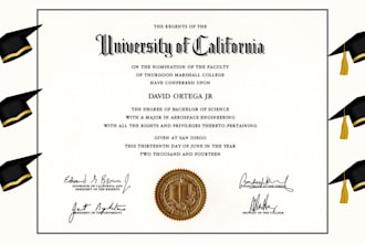 replica high school certificate diploma certificate college ged certificate