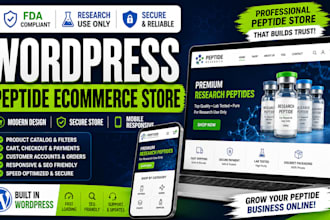 build fda compliant peptide ecommerce store in wordpress