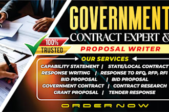 prepare a winning gover contract, bib proposal and your rfp, rfq, rfi tender