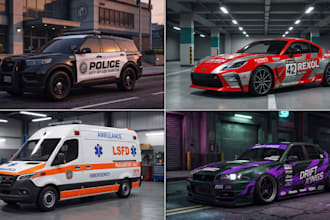 do sports car police fivem livery ems skins gta v rp textures interceptor wrap