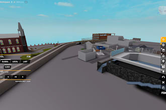 create a full custom roblox map or world build