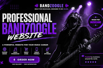 design an awesome bandzoogle website and store
