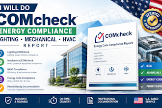 prepare comcheck energy compliance lighting mechanical hvac report