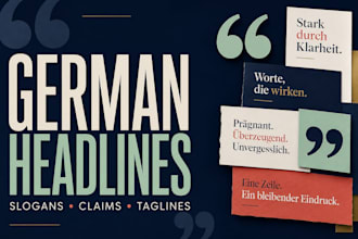 write german headlines slogans and brand claims