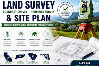 land survey, boundary survey, property survey and site plan ca tn sc MD permit