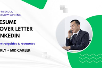 provide professional resume, cover letter and linkedin services