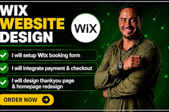 wix booking form payment integration checkout, thankyou page homepage redesign
