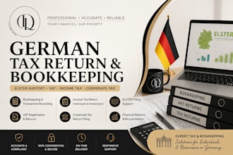 do german tax return, bookkeeping, vat filing and elster support