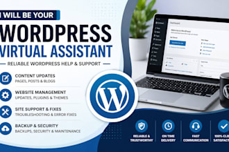 be your virtual assistant for wordpress help and support