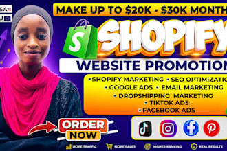 shopify marketing, ecommerce marketing, shopify promotion to boost shopify sales