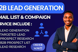 b2b lead generation targeted lead prospect research prospect list lead research