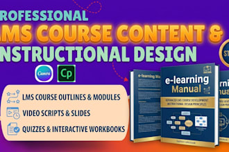 create engaging lms course contents, elearning modules and instructional design