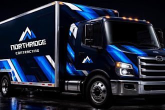 design hvac box truck wrap trailer graphics commercial fleet vehicle branding