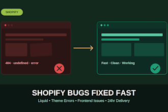 fix shopify liquid, theme and frontend bugs