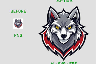 convert your png or jpg logo to a clean vector file