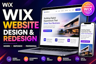 design modern wix website, design wix website or redesign wix website