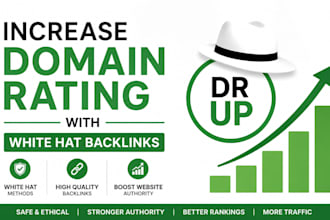build authority backlinks and improve domain rating, URL rating, traffic