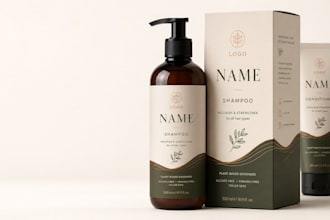 design haircare packaging, shampoo labels and cosmetic packaging