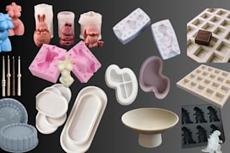 design 3d printable silicone mold, resin mold, chocolate and casting mold