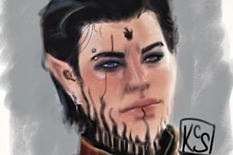 paint a portrait of a character or person
