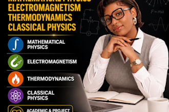 solve mathematical physics, electromagnetism, thermodynamics classical physics